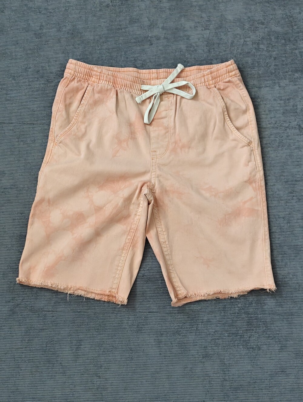Arizona Jean Co. Men's Peach Tie-Dye Jogger Drawstring Shorts - Size 31
